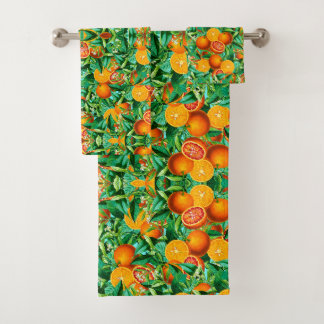 TROPICAL ORANGES TOWEL SET