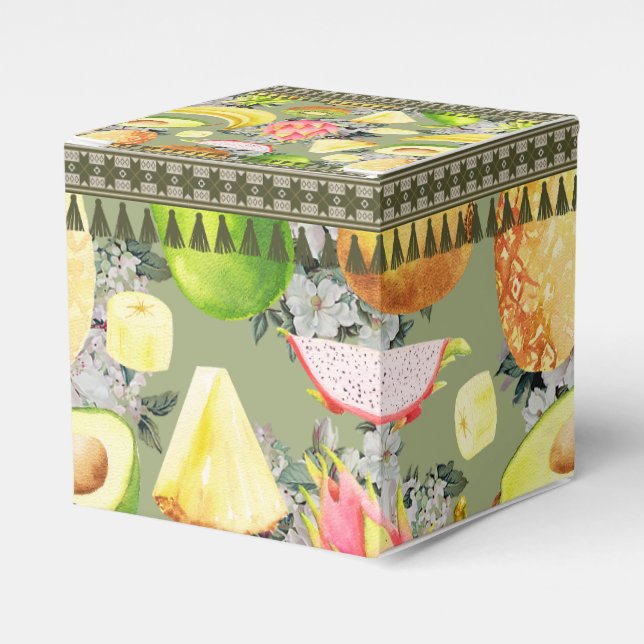 Tropical Orchard Favour Box (Front Side)