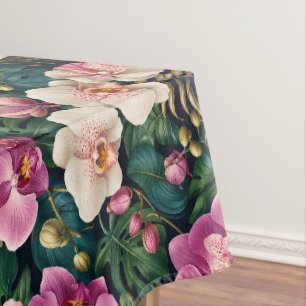 Tropical Orchid Botanical Elegance Tablecloth