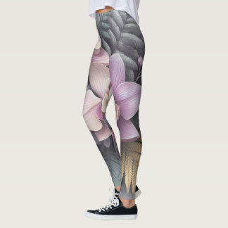Tropical Orchid Elegance Leggings