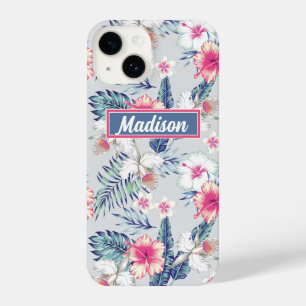 Tropical Orchid Floral Pattern iPhone 14 Case