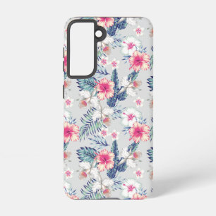Tropical Orchid Floral Pattern Samsung Galaxy Case
