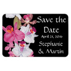 Tropical Orchid Flower Floral Save the Date Magnet