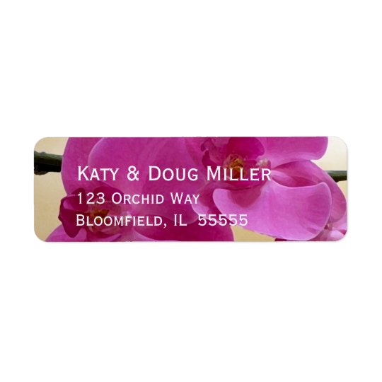 Tropical orchid flower labels for the DIY bride