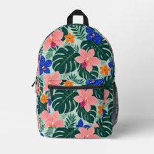 Tropical Orchid & Monstera Floral Pattern