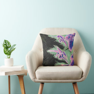 'Tropical Orchid' Painting on a  Cushion