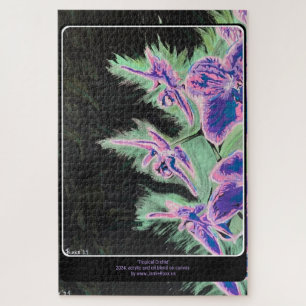 'Tropical Orchid' Painting on a  Jigsaw Puzzle