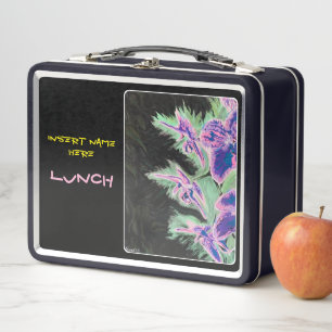 'Tropical Orchid' Painting on a Metal Lunch Box