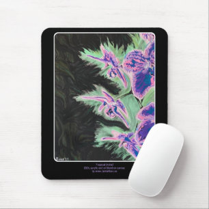 'Tropical Orchid' Painting on a Mouse Pad