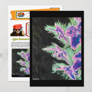 ‘Tropical Orchid’ Painting on a Small-Scale Print Invitation