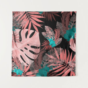 Tropical Orchid Watercolor Seamless Pattern Tapestry