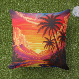Tropical Outdoor Throw Pillow