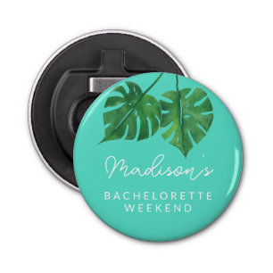 Tropical Palm Beach Bachelorette Teal Favour Bottle Opener