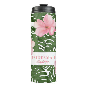 Tropical Palm Bridesmaid Thermal Tumbler
