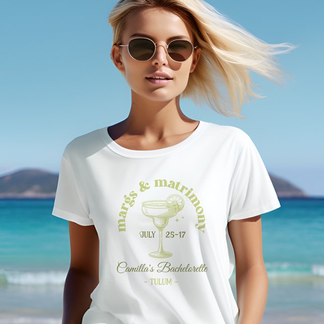 Tropical Palm Cocktail Bachelorette T-Shirt (Creator Uploaded)