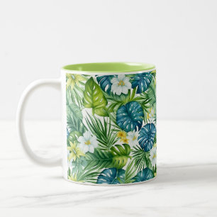 Tropical Palm Flowers Coffee Mug