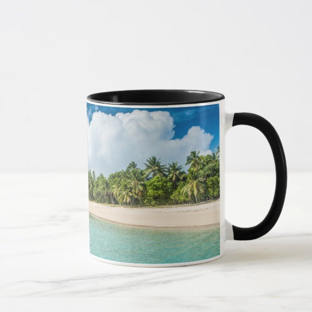 Tropical Palm Fringed Beach Mug (Right)