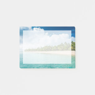 Tropical Palm Fringed Beach Post-it Notes