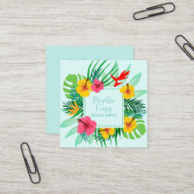 Tropical Palm Frond Travel Agency Agent