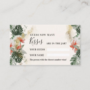 Tropical Palm   How Many Kisses Shower Game card