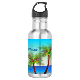 Tropical Palm Island Sunset 532 Ml Water Bottle