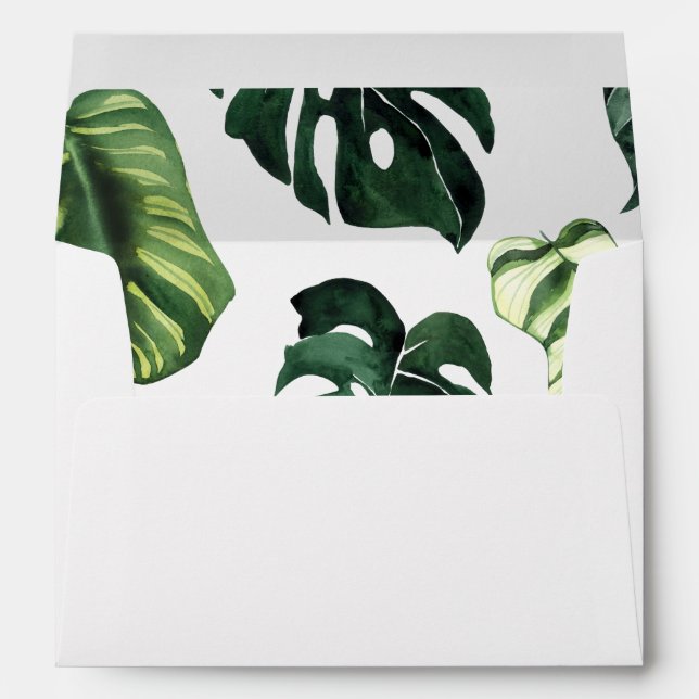 Tropical Palm Leaf 1 Envelope (Back (Bottom))