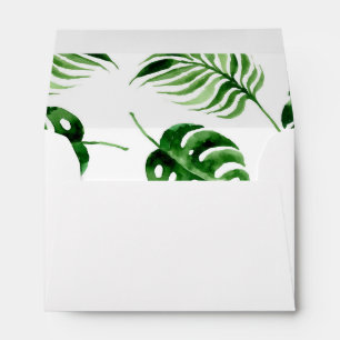 Tropical Palm Leaf Birthday Envelopes