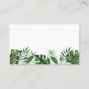 Tropical Palm Leaf Flat Place Cards