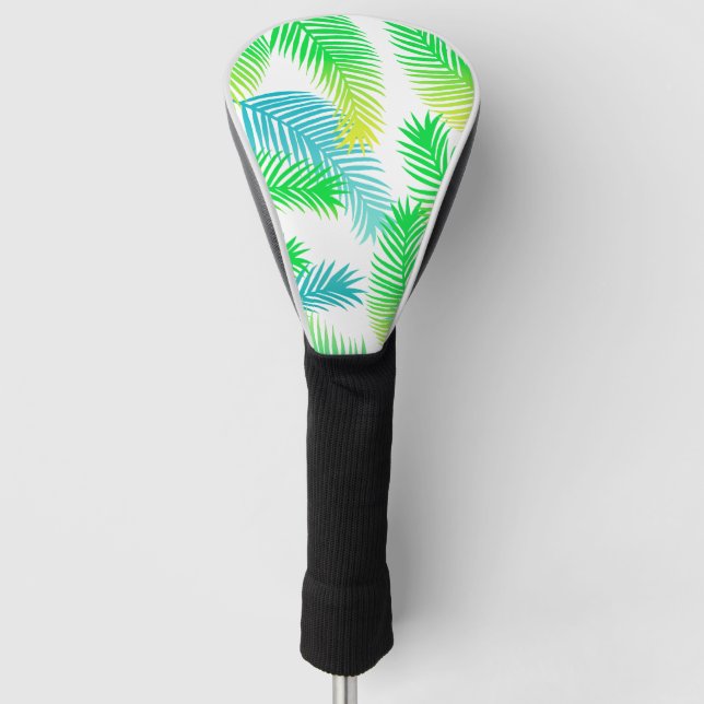 Tropical Palm Leaf Golf Club Headcover – Stylish  (Front)
