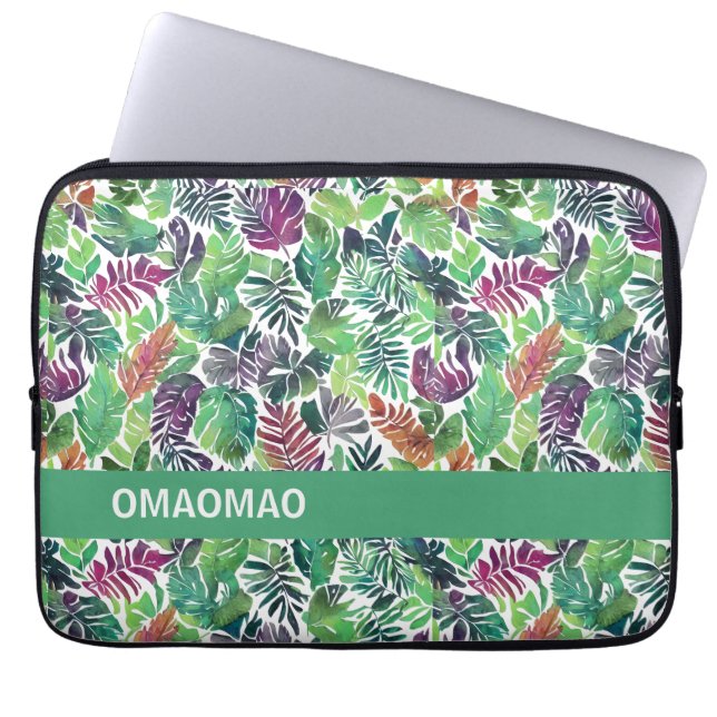 Tropical Palm Leaf Pattern iPad Case (Front)