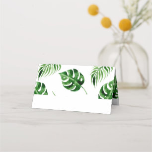 Tropical Palm Leaf Place Card