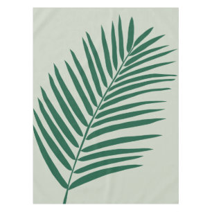 Tropical Palm Leaf Sage Green And Olive Green Tablecloth