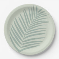 Tropical Palm Leaf Sage Green