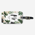 Tropical palm leaf & script mr