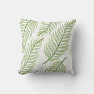 Tropical Palm Leaf Seamless Pattern Cushion