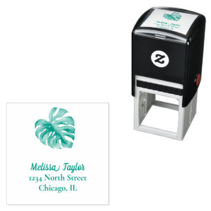 Tropical Palm Leaf Self-inking Stamp