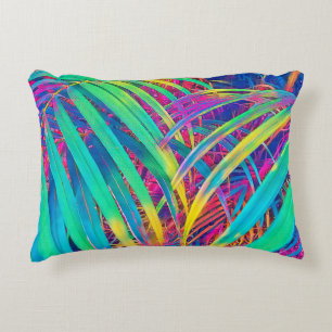 Tropical palm leaf texture background. Palm leaf i Decorative Cushion