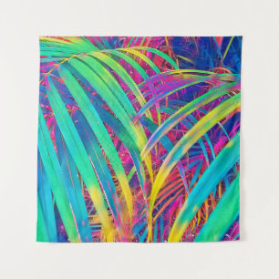 Tropical palm leaf texture background. Palm leaf i Tapestry