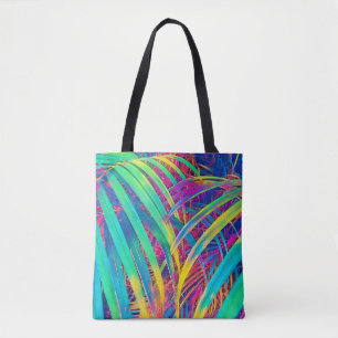 Tropical palm leaf texture background. Palm leaf i Tote Bag
