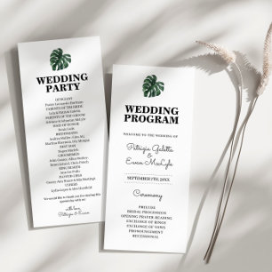 Tropical Palm Leaf Wedding Flat program 