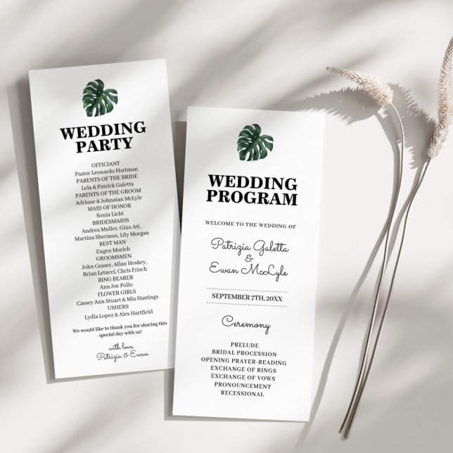 Tropical Palm Leaf Wedding Flat program  (Creator Uploaded)