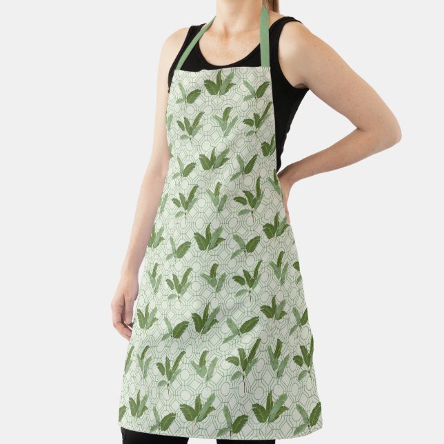 Tropical Palm Leaves Apron (Insitu)