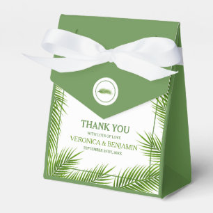 Tropical Palm Leaves Beach Wedding Favour Box