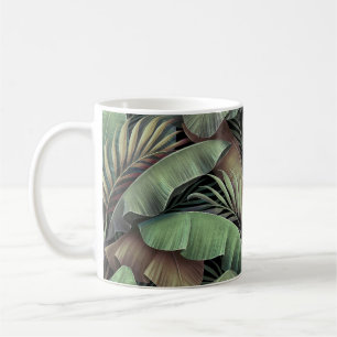 Tropical palm leaves, hand-drawn 3D illustration. Coffee Mug