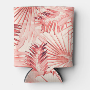 Tropical Palm Leaves, Hawaiian Stylish Pattern. Can Cooler
