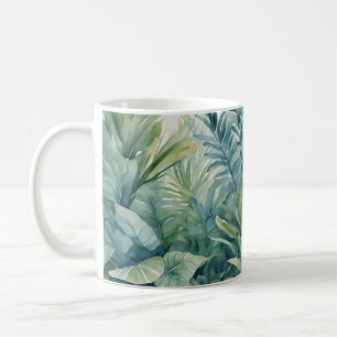 Tropical Palm Leaves Indoor Plants  Coffee Mug