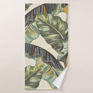 Tropical palm leaves,  jungle leaf seamless vintag bath towel