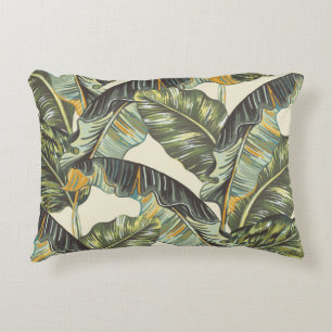 Tropical palm leaves,  jungle leaf seamless vintag decorative cushion