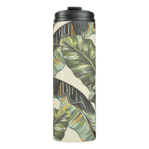 Tropical palm leaves, jungle leaf seamless vintag thermal tumbler