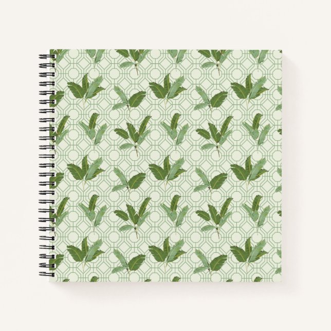 Tropical Palm Leaves Notebook (Front)